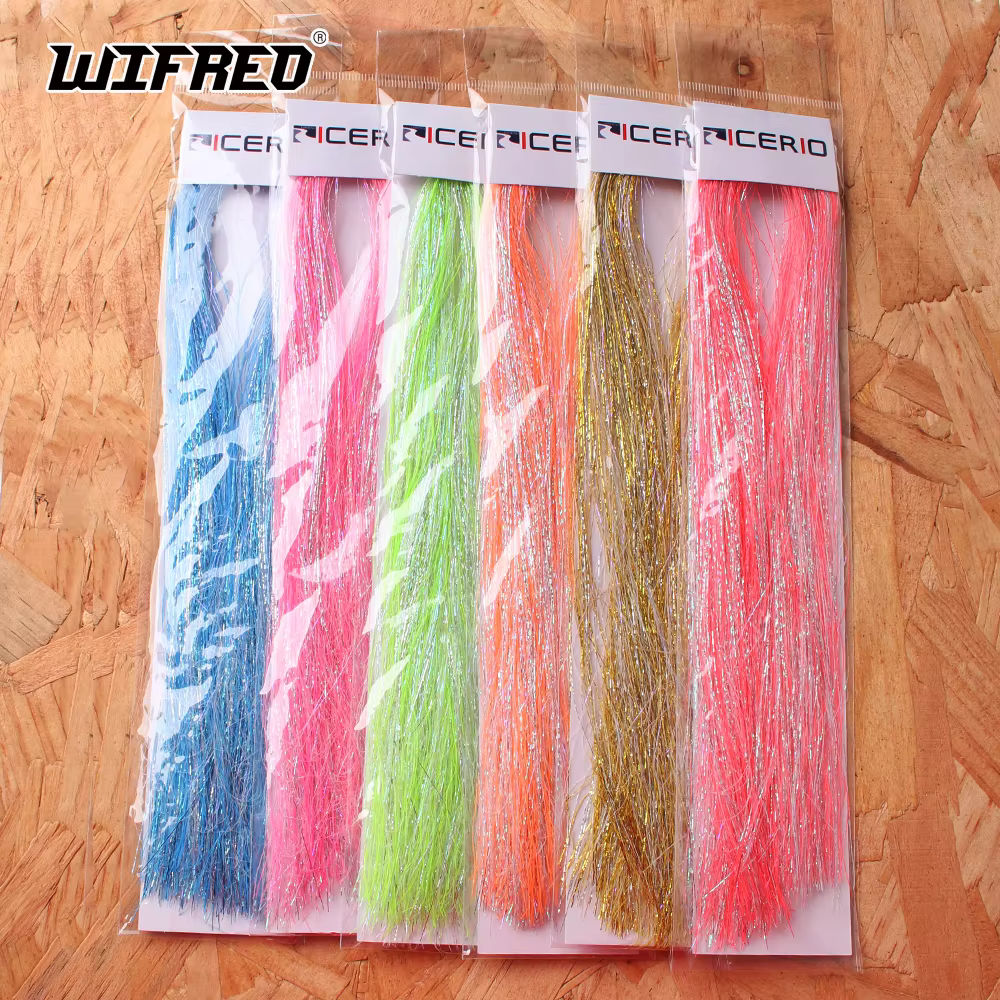 Wifreo Mylar luminoso – Hebras de oropel para atado de moscas Streamer - imagen 5