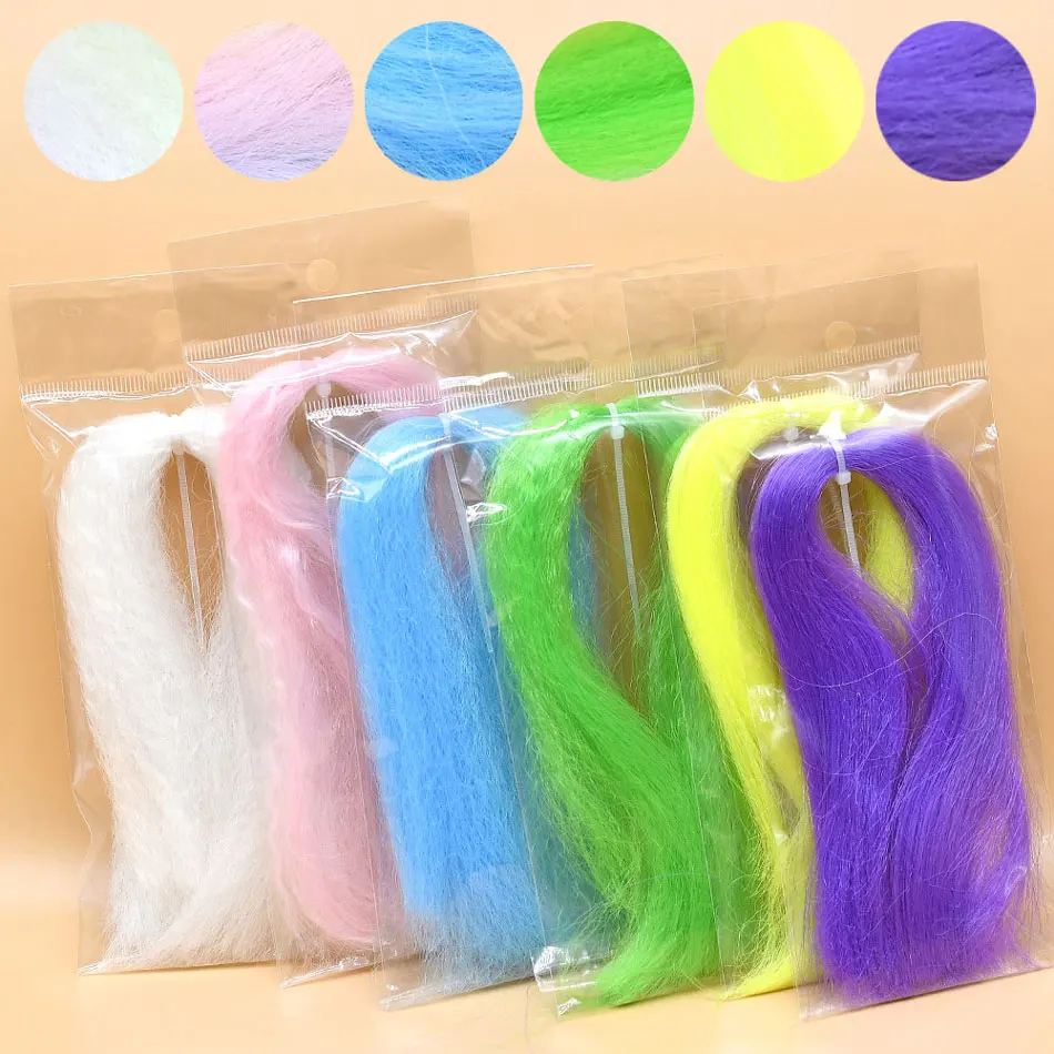 Variedad de colores disponibles en el pack de fibras
