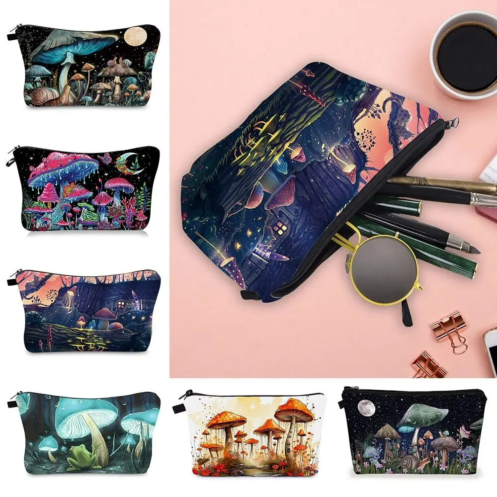 Bolsa de pesca con cremallera y estampado de seta