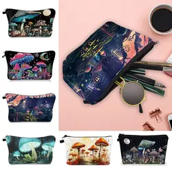 Bolsa de pesca con cremallera y estampado de seta