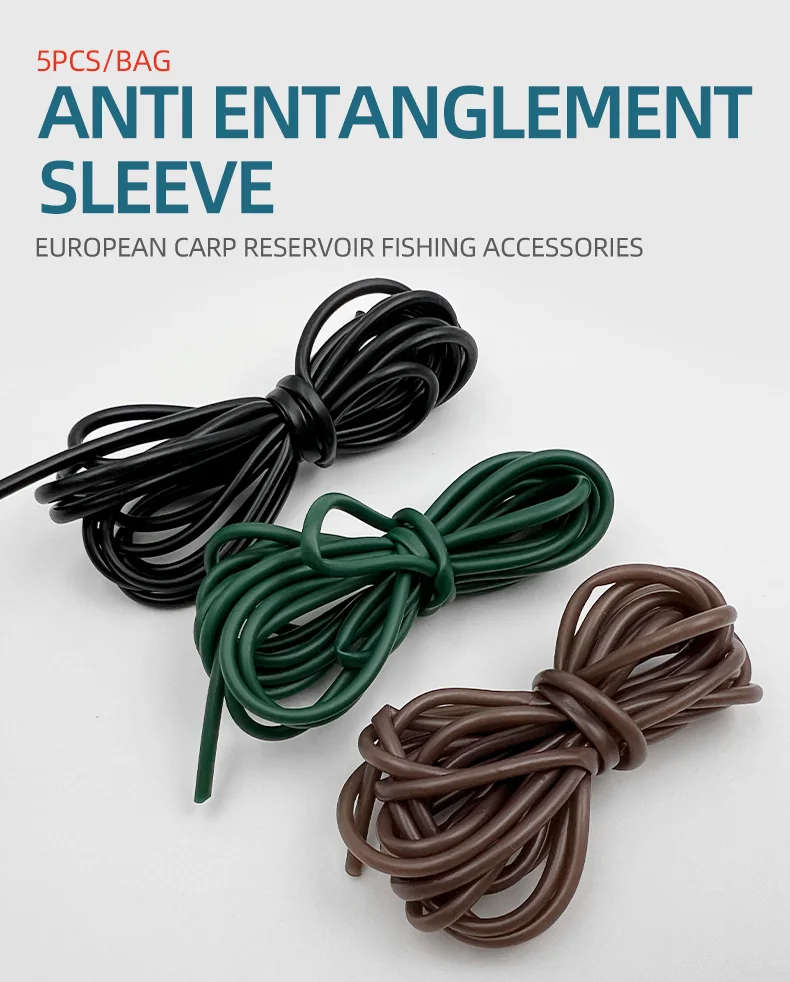 Fundas de silicona para montaje de pesca de carpa