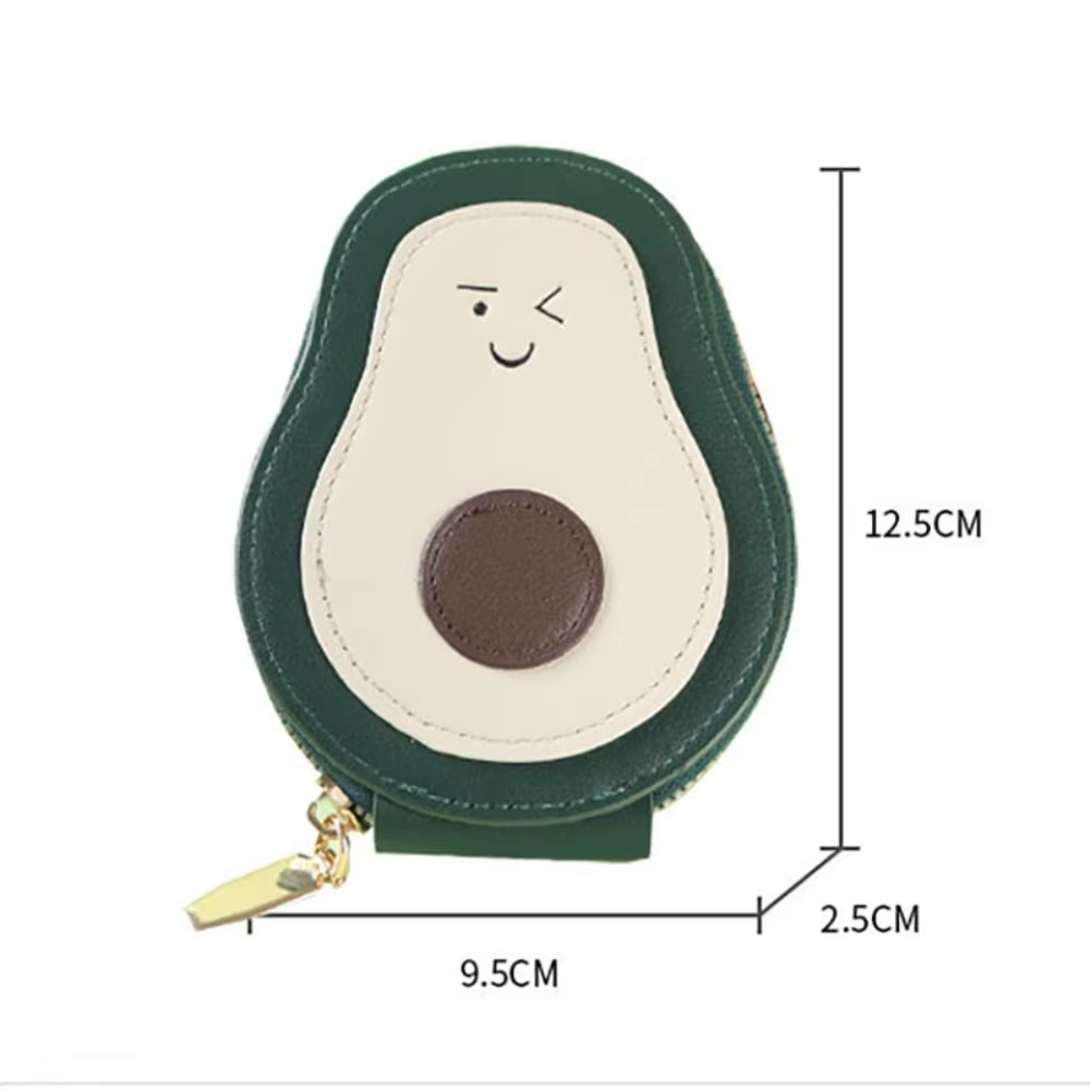 Tarjetero Mini Mujer Cuero PU - Diseño Aguacate con 11 Bolsillos - imagen 5