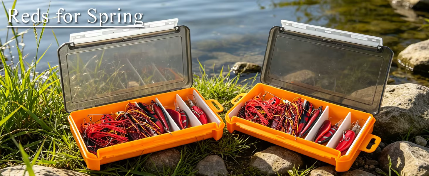 Kit completo de señuelos FREE FISHER en su caja organizadora