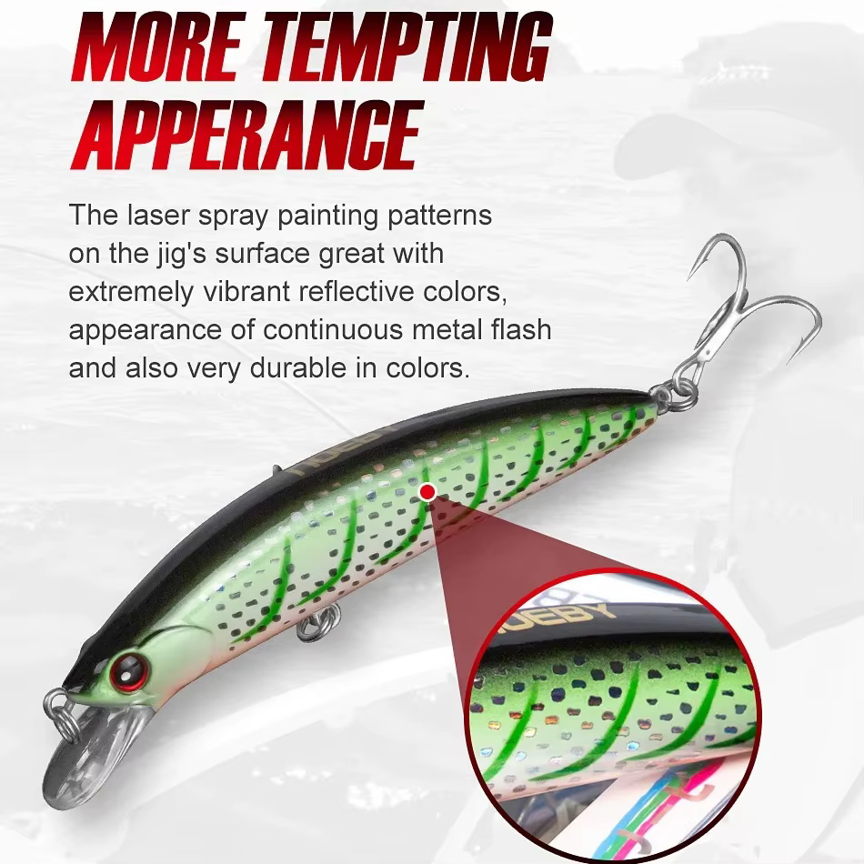 Noeby Long Shot Wobbler Superficial – Señuelo para black bass y carpa - imagen 5