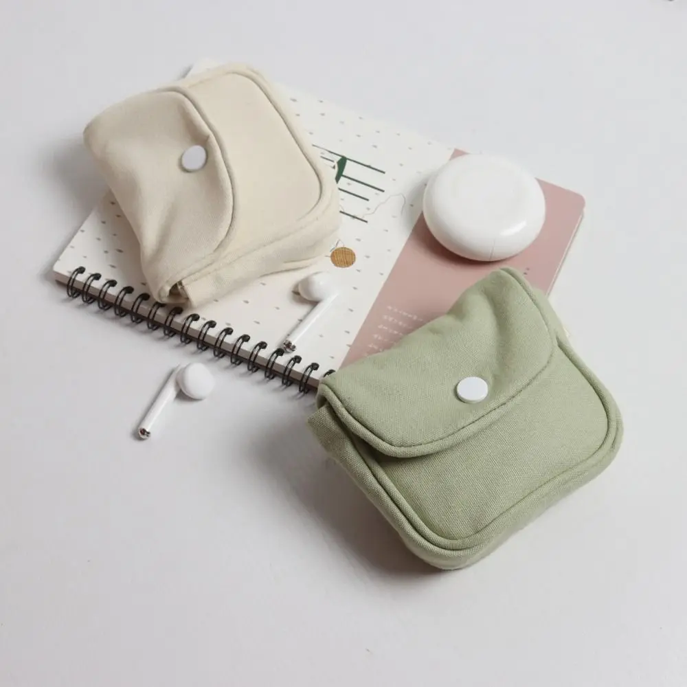 Bolsa para auriculares mini monedero portátil de algodón sólido - imagen 3