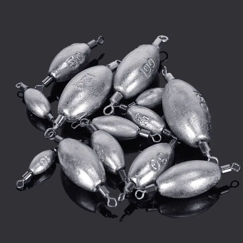 Plomos con anzuelo giratorio oliva y anillo doble para pesca de costa - imagen 2