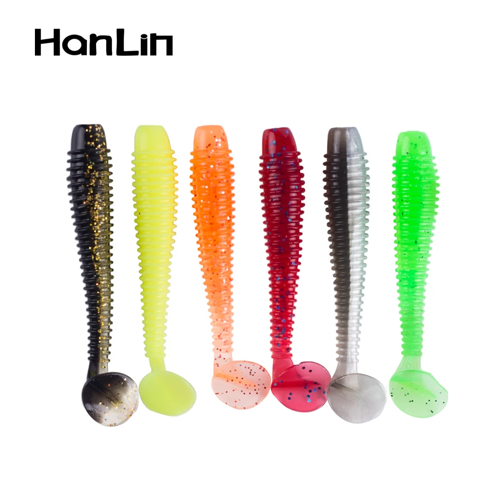Hanlin señuelos blandos Swimbait para pesca en mar con vinilo