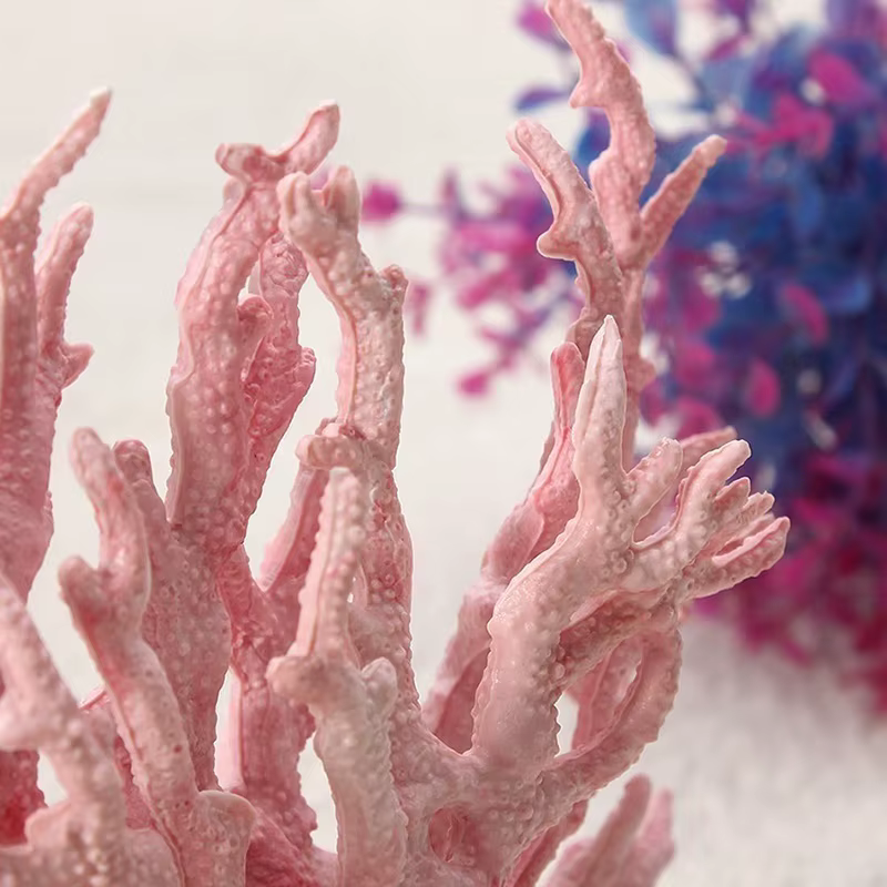 Decoración acuario coralina artificial con plantas y paisaje - imagen 2