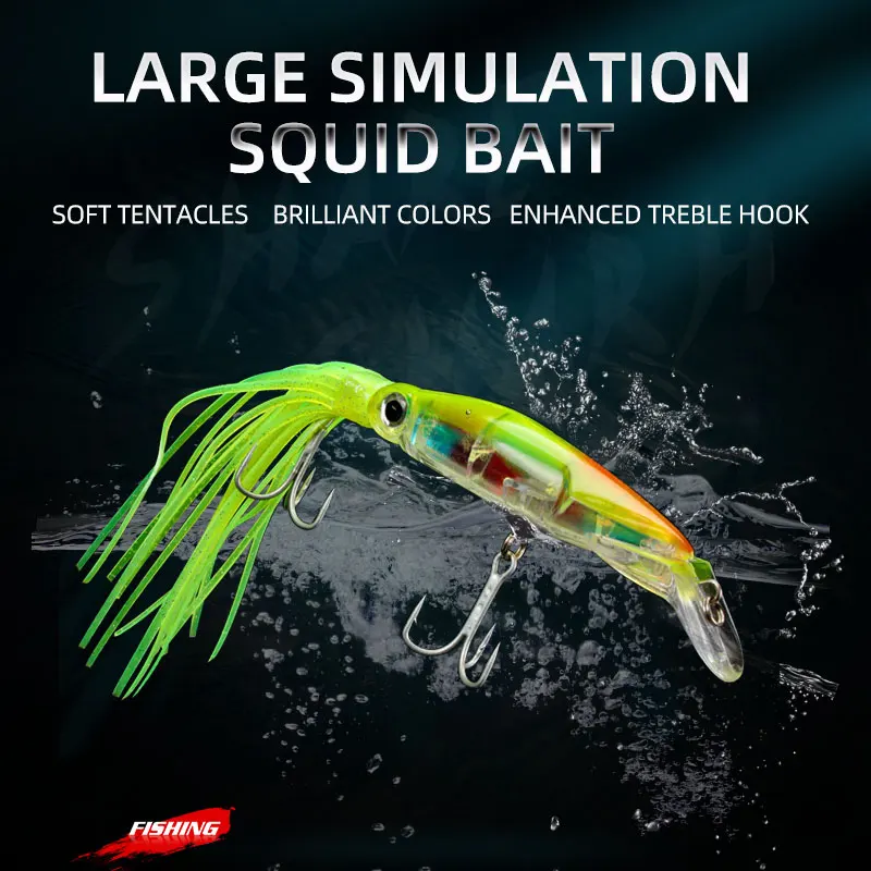Señuelo ShareShark con cebo de calamar, borde de silicona y anzuelo - imagen 4