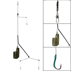 Jaula de cebo PVC transparente para pesca en hielo con lance largo