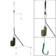 Jaula de cebo PVC transparente para pesca en hielo con lance largo