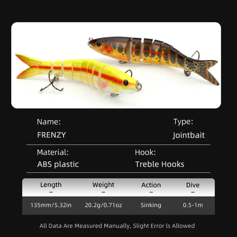 LETOYO Wobbler señuelo articulado swimbait – lubina y lucio - imagen 2