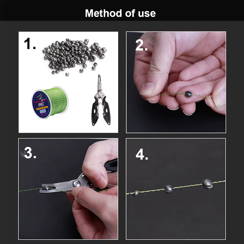 Plomos de pesca divididos rojos para mar y roca o balsa surfcasting - imagen 5