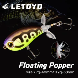 LETOYO Whopper Popper – Señuelo Topwater Doble Hélice para Lubina