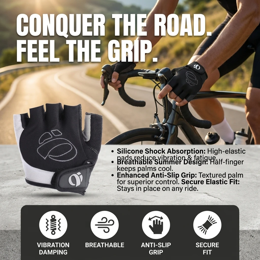 Par de guantes de ciclismo de medio dedo