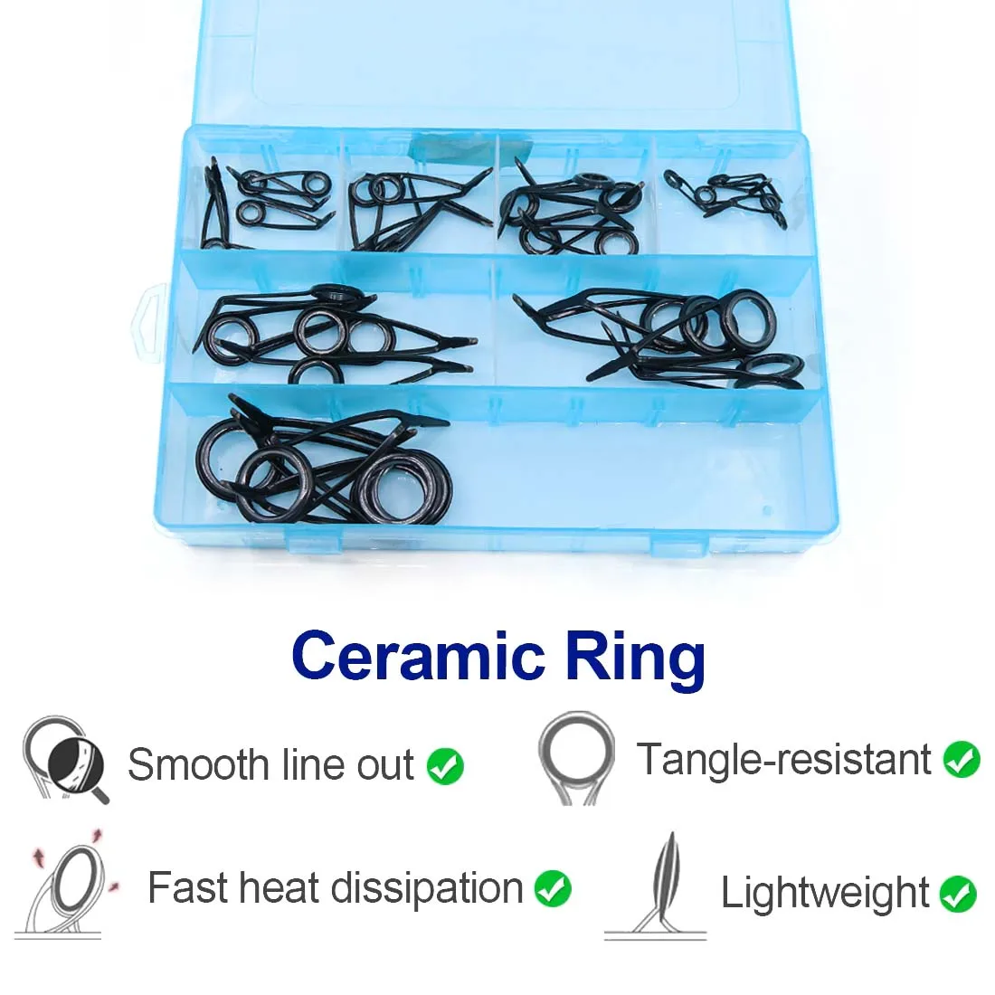 Guía Kit para caña giratoria con anillo cerámica y acero inoxidable - imagen 4