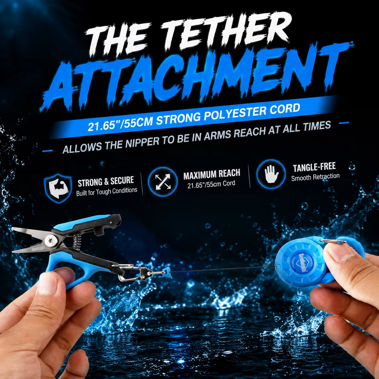 Alicate Pesca Retráctil SeaKnight – Mini Multiusos Titanio - imagen 4