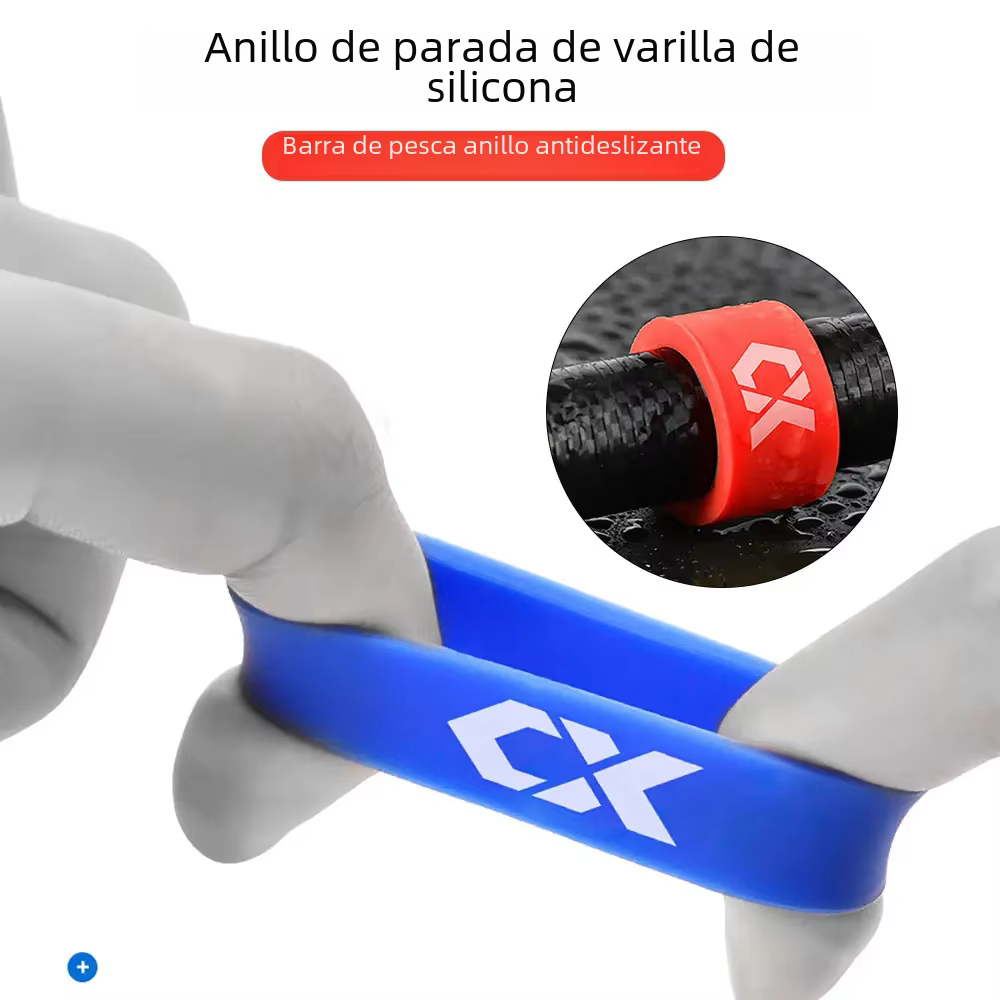 Anillo de parada silicona luminiscente antideslizante caña pescar - imagen 3