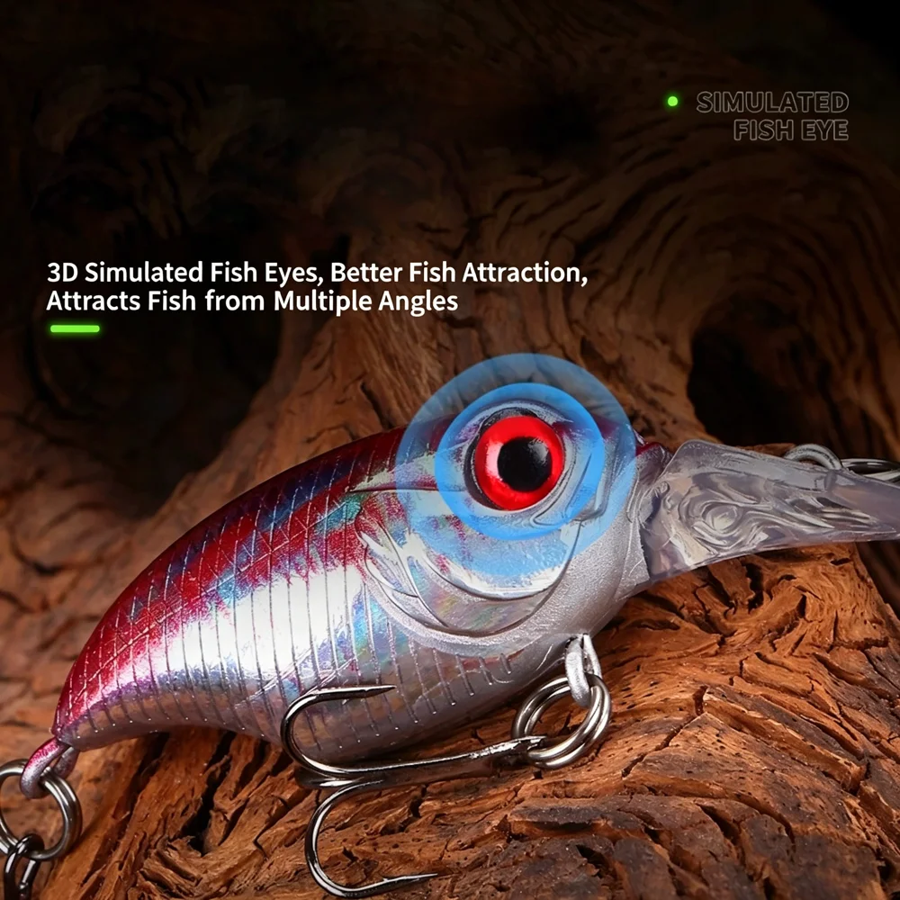Crankbait duro con anzuelos de alta calidad y varios colores marinos - imagen 4