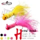 WALK FISH señuelos con cabeza metálica y plumas para pesca
