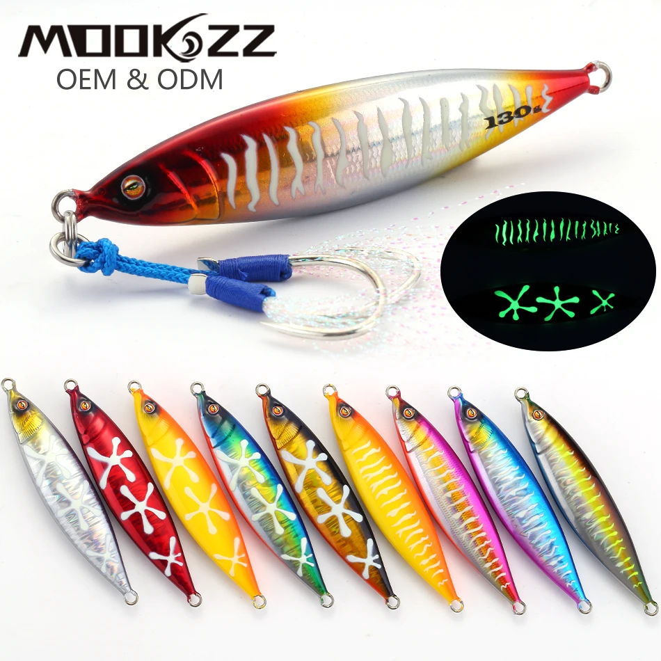 MOOKZZ Jigs Slow Pitch – Señuelos duros para pesca en mar