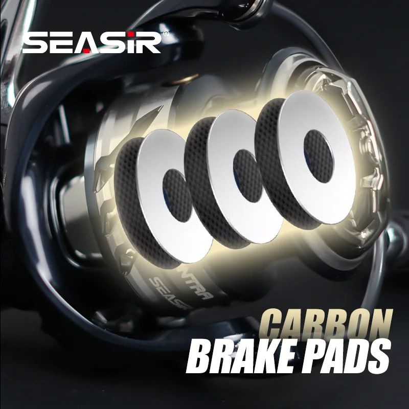 SEASIR Carrete de pesca giratorio 2000-6000-5,2:1-15 kg arrastre - imagen 3