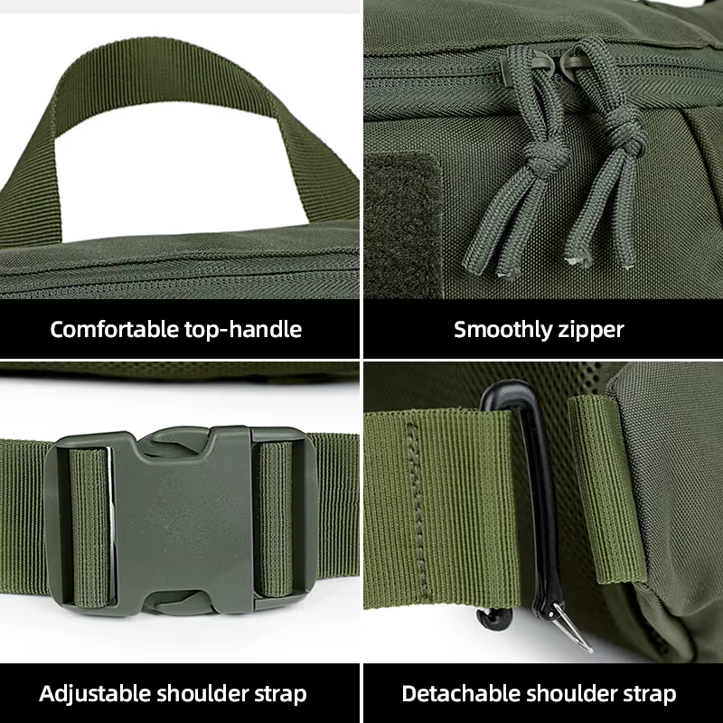 Riñonera de pesca táctica para hombre — Bolsa cruzada para aparejos - imagen 4