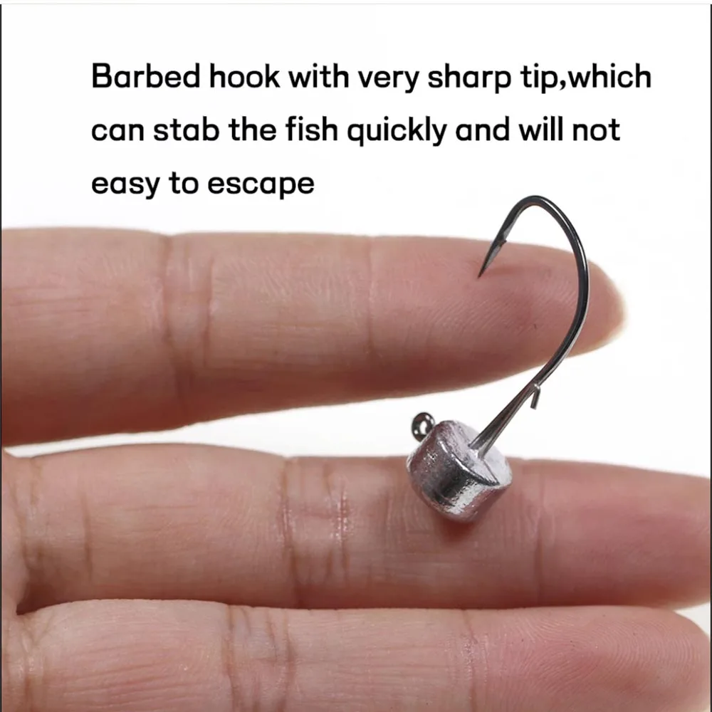 Juego de cabezas plomadas para pesca de lubina con diferentes gramajes