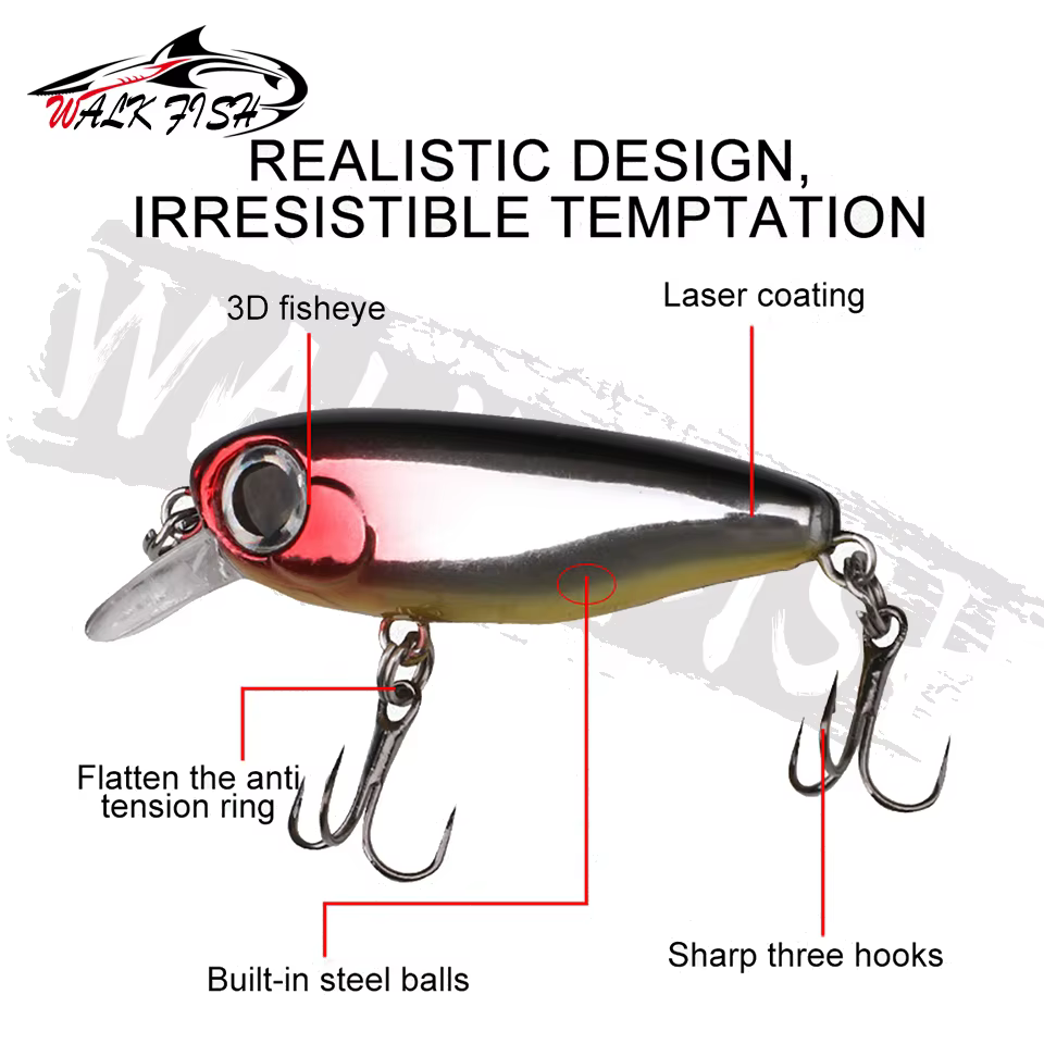 Walk Fish Minnow 43mm – Señuelo hundiente para lubina - imagen 5