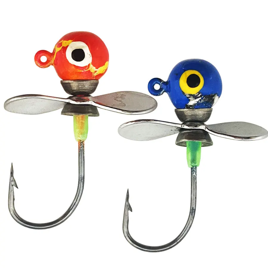 Hélice anzuelo Jig Head con púas para vinilo señuelo rotatorio - imagen 5