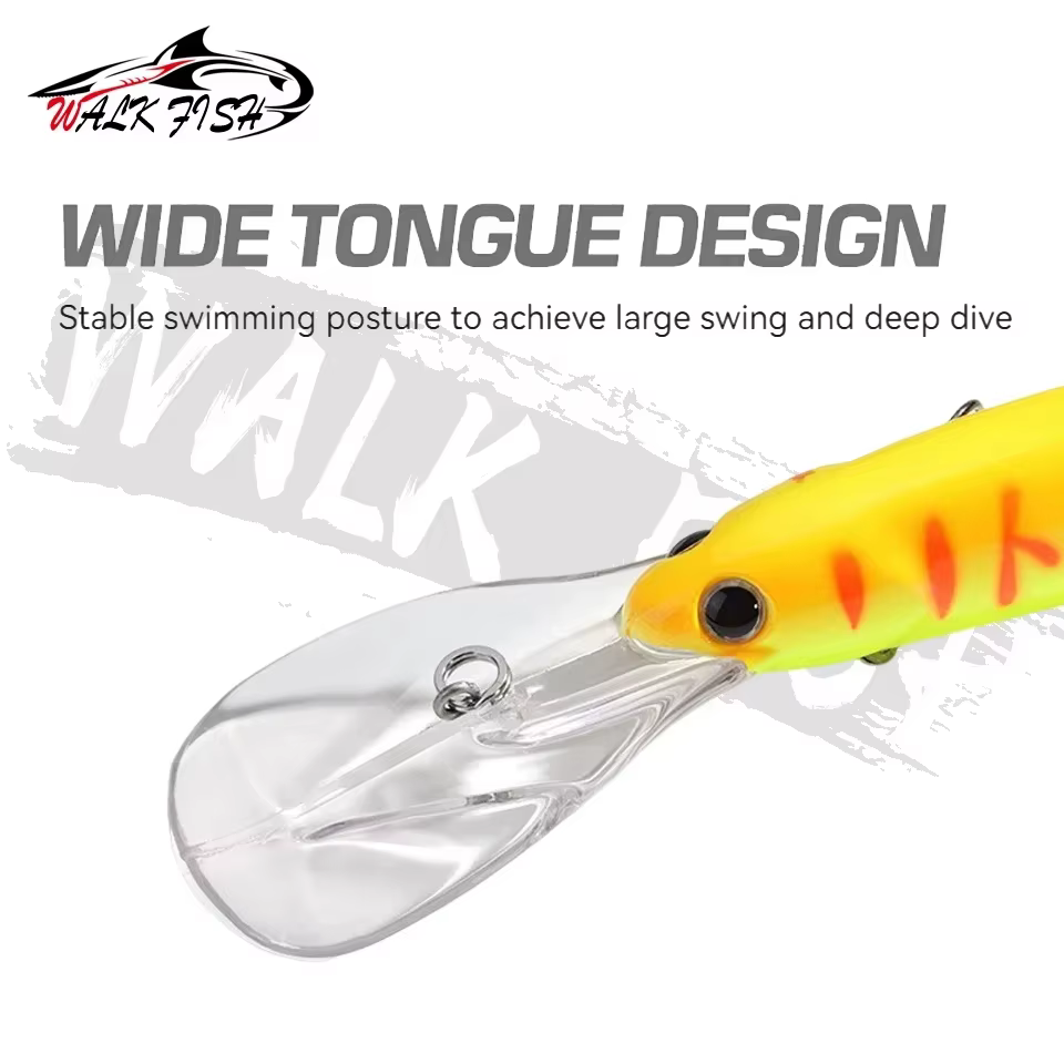 WALK FISH Minnow Crankbait Flotante – Señuelo para Walleye y Bass - imagen 5