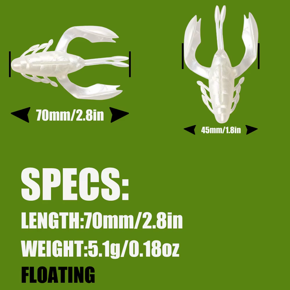 Señuelos flotantes de silicona B&U – Imitación camarón para lubina - imagen 2