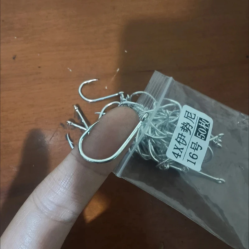 Anzuelos de acero al carbono offset con ojo anillado para bacalao - imagen 3