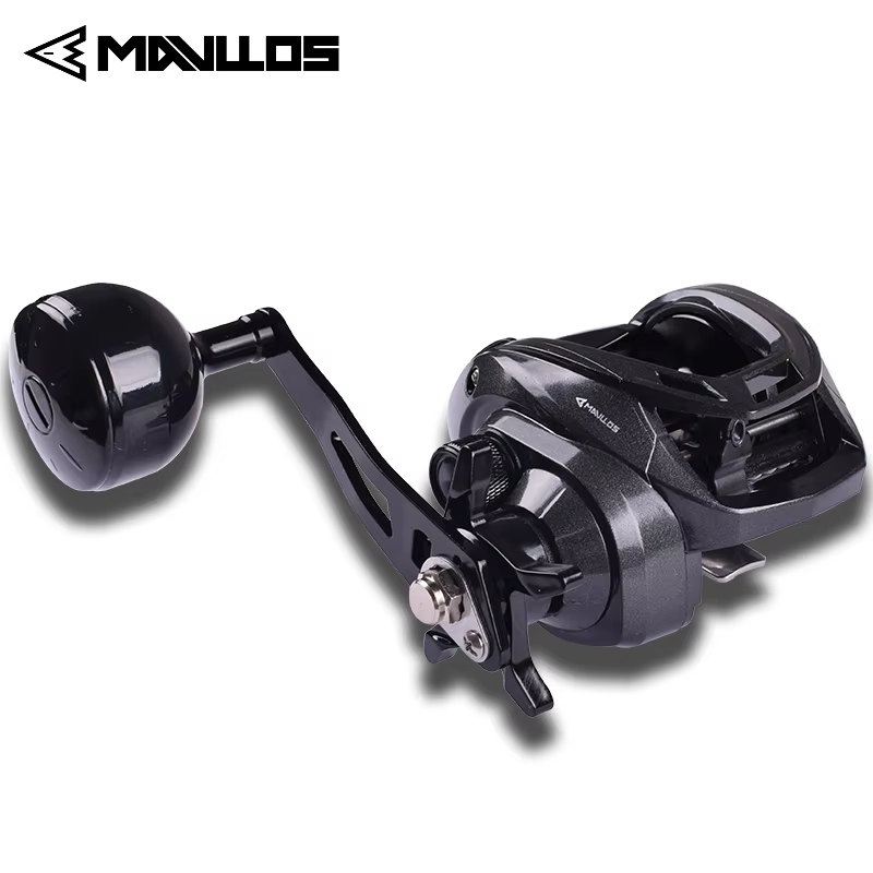 Carrete Baitcasting Mavllos Decrk – Latón, 15KG arrastre, 6.4:1