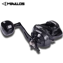Carrete Baitcasting Mavllos Decrk – Latón, 15KG arrastre, 6.4:1