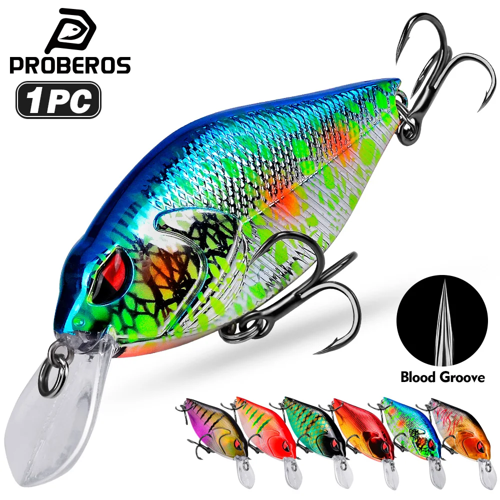 Proberos Crankbait duro con ojo 3D y textura escama para lubina - imagen 4
