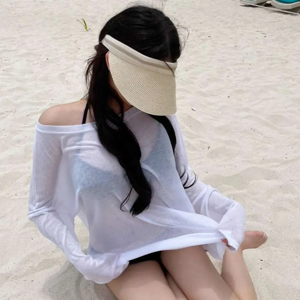 Camiseta protección UV holgada de playa lavable para verano