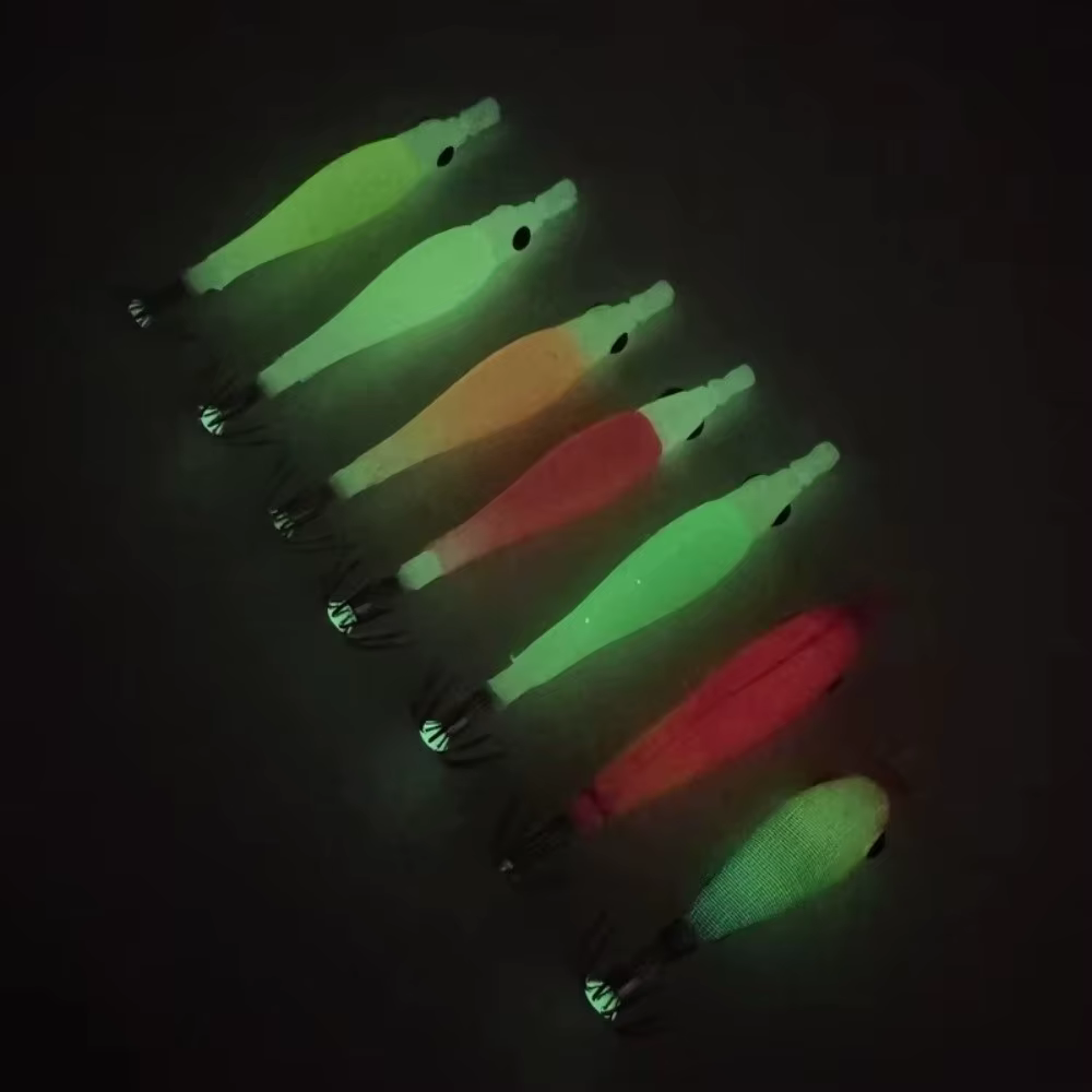 Señuelo Jigging de Calamar Luminoso – Silicone para Pesca Marina - imagen 5