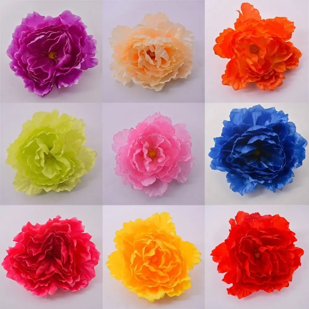 Accesorio de danza con flores de peonía en tela colorida - imagen 3