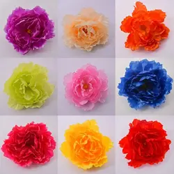 Accesorio de danza con flores de peonía en tela colorida