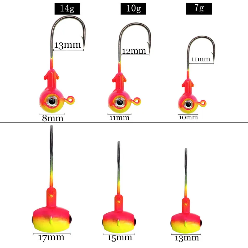Anzuelos Jig Head WODJYJ ojos grandes – para lubina - imagen 2