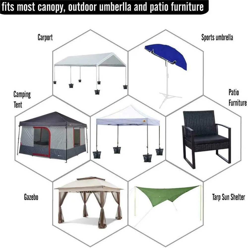 Pesas para toldo Gazebo rellenable impermeable, diseño fijo - imagen 2