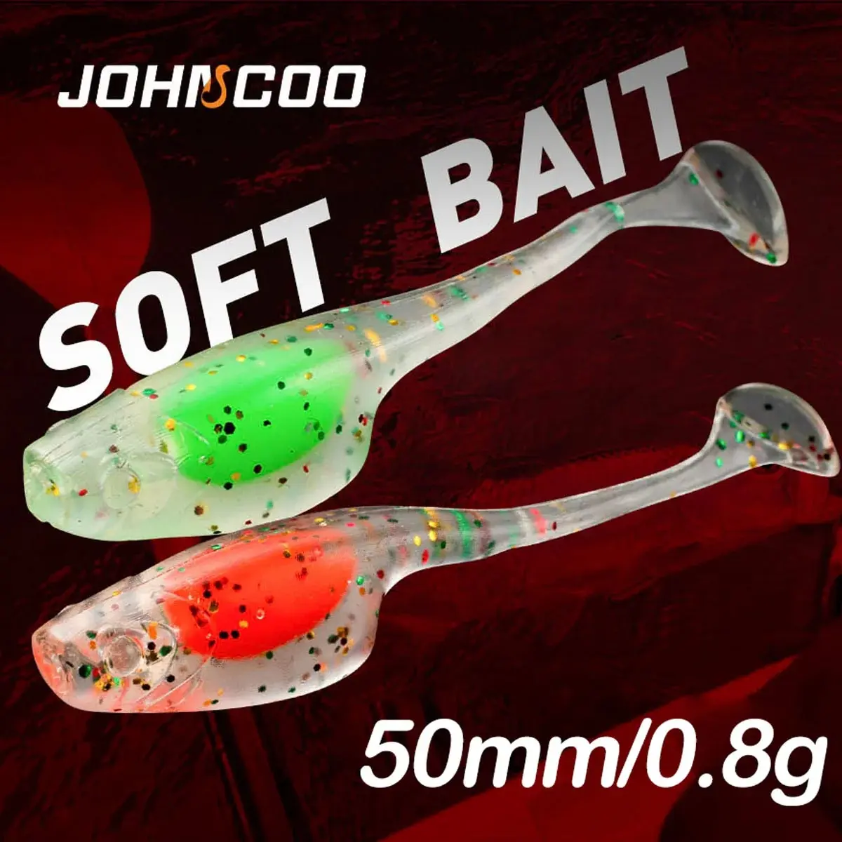 Señuelo Shad Ajing t-tail 5cm cebo vinilo lubina