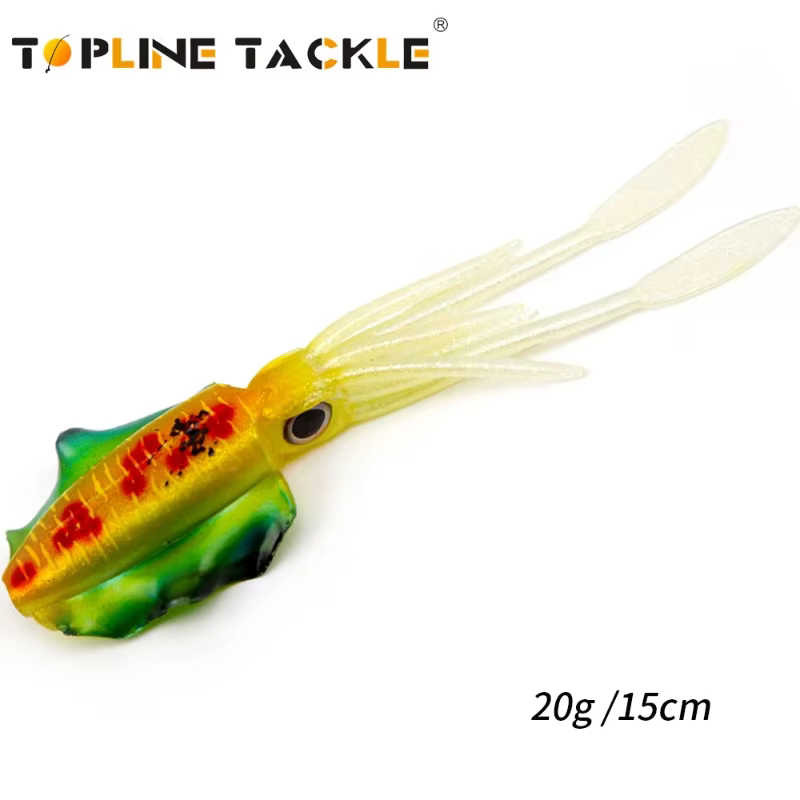 Topline 20g/15cm – Señuelo calamar blando UV luminiscente