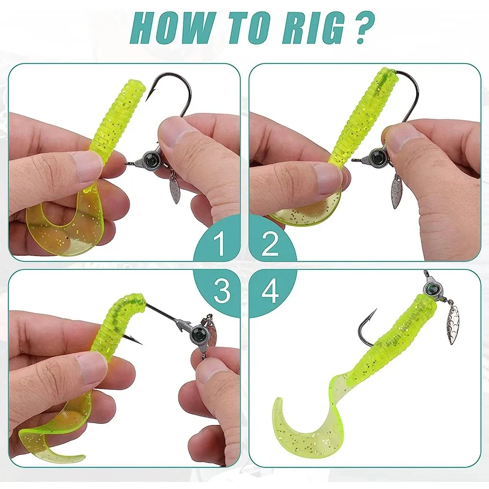 Anzuelos Crappie con cabezales Underspin de hoja giratoria - imagen 5