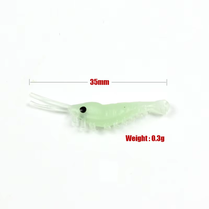 Señuelo Vinilo Camarón Luminoso para Pesca Nocturna