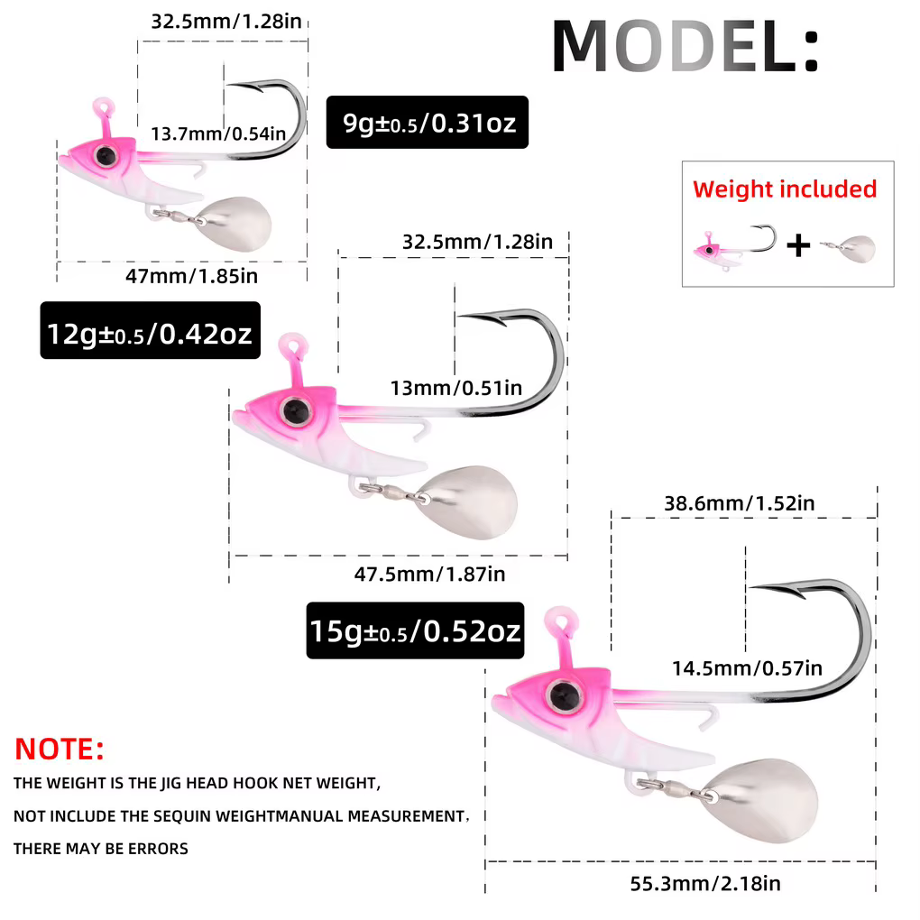 Señuelo Jig Metálico Giratorio con Lentejuela para Pesca - imagen 2