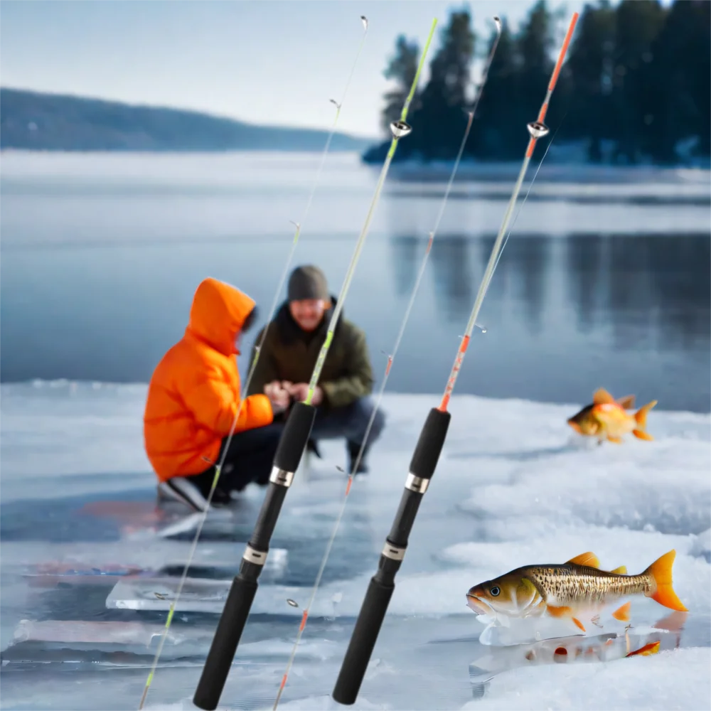 Caña de Pesca en Hielo de Fibra de Vidrio para Señuelos Pesados - imagen 3