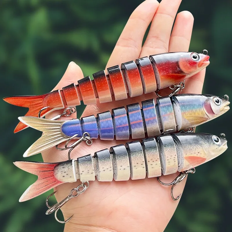 Swimbait articulado en acción