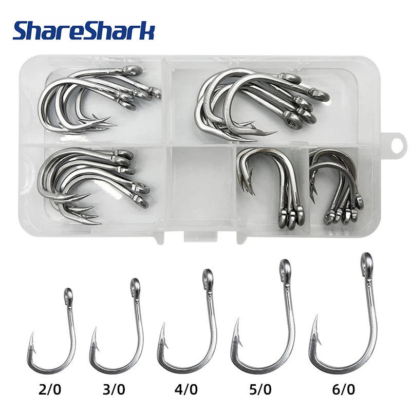Anzuelos marinos de acero inoxidable ShareShark para esturión